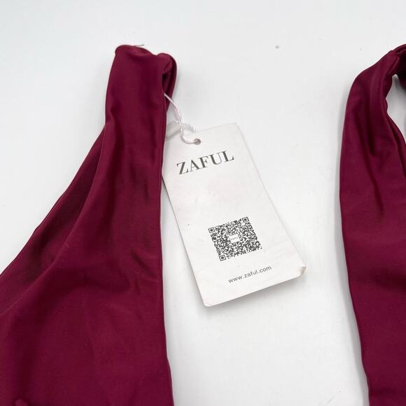 ZAFUL women's bikini NEW size 8 Burgundy - Picture 5 of 11